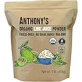 Anthony's Organic Lime Juice Powder, 1 lb, Freeze Dried, Unsweetened, Gluten Free, Non GMO