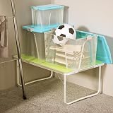 Qimu Small Folding Table Lightweight Aluminum Green 60x40x26cm view 8