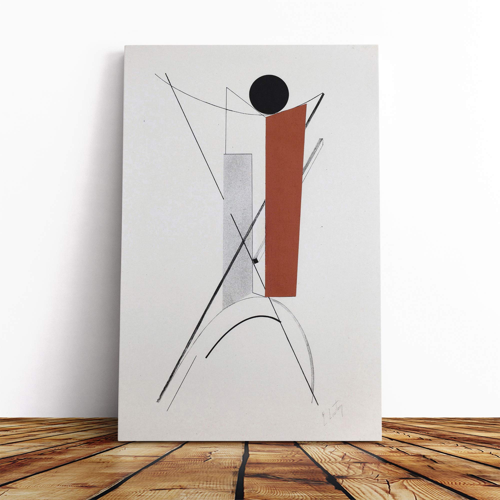 El Lissitzky Abstract No.4 Canvas Print | Gallery Wrapped 30mm Frame Wall Art | 20x14 inches | Ready to Hang | Abstract Picture | Living Room Bedroom Lounge Office