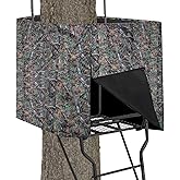 Anglekai Deer Hunting Tree Stand Blind Cover, 93" x 35" Hunting Treestand Camo Blind Cover with 2 Pocket for Elevated