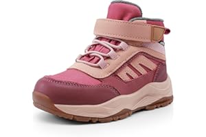 Harvest Land Kids Winter Boots Waterproof Girls Boys Snow Hiking Outdoor Boots Anti Collision Anti-Skid Mid Ankle Adventure Trekking Shoes