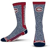For Bare Feet NHL Unisex Marble Mvp Crew Sock Nhl Large