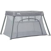 Jeep Horizon Compact Travel 2-in-1 Play Yard and Bassinet, Light Grey