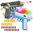 2 Pack Toy Soft Bullet Gun, Foam Ejecting Blasters, Empty Shell Ejecting Toy Guns, Educational Model, Outdoor Shooting Games, Birthday Christmas for Boys Girls Adults, Green & Blue