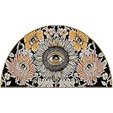 Mingnei Psychedelic Evil Eyes Trippy Floral Linen Doormat Door Mat for Home Kitchen Entrance, Taro Themed Door Mat Mats for House Front Indoor Inside Outdoor Outside Entryway Rug 30x17 Welcome Mat