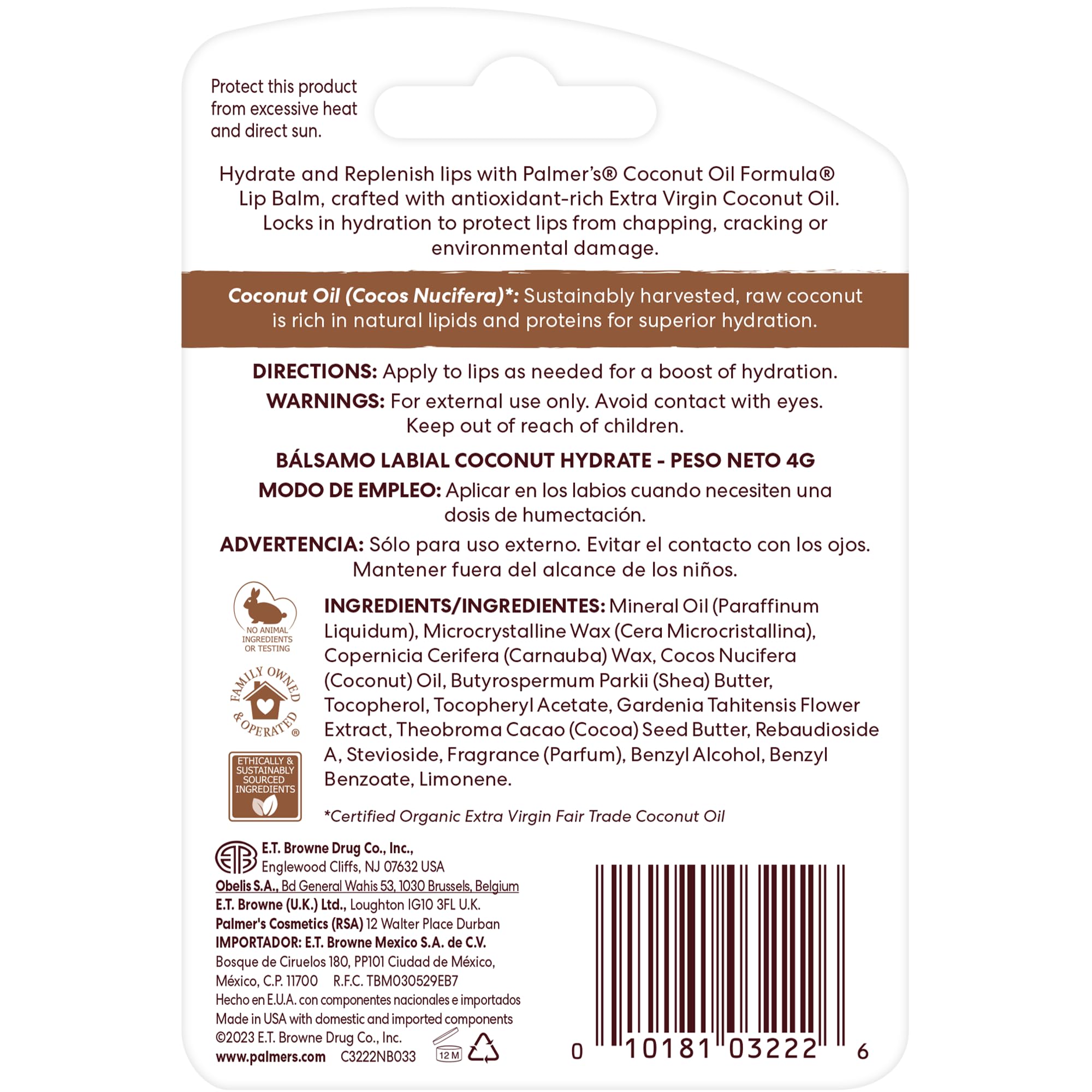 Palmer's Coconut Oil Formula Lip Balm Duo, All-Day Moisturization, Hydrates Dry, Cracked Lips (Pack of 1)