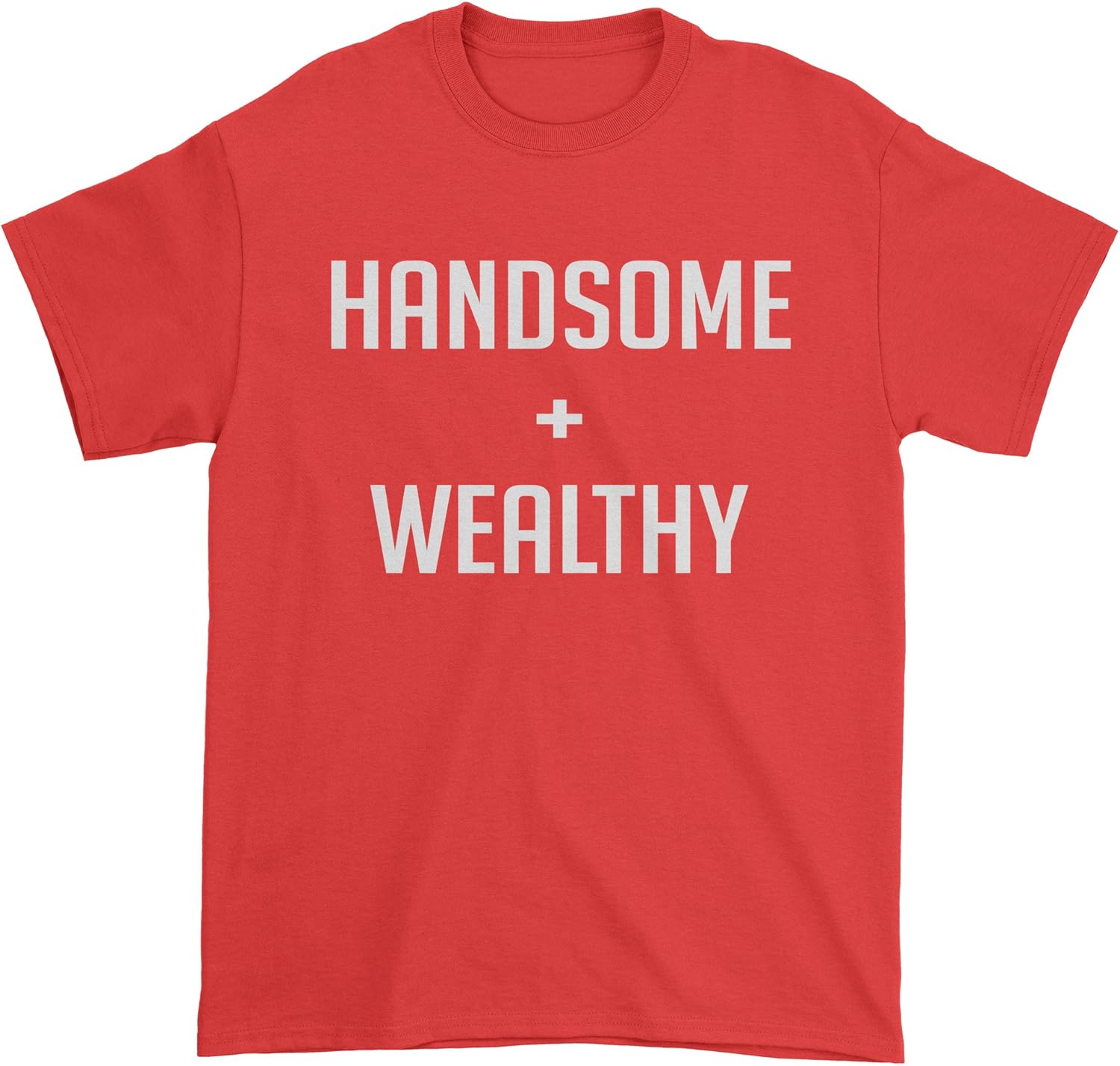 Amazon.com: Mens Handsome + Wealthy T-Shirt Large Red: Clothing