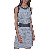 Karl Lagerfeld Womens Fancy Scoop Neck Sleeveless Mini Dress