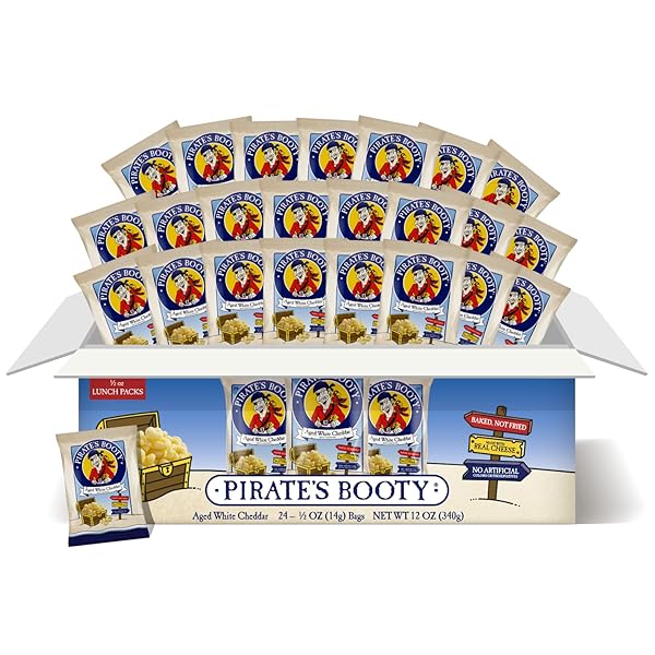 PIRATE’S BOOTY AGED WHITE CHEDDAR CHEESE PUFFS, GLUTEN-FREE,...