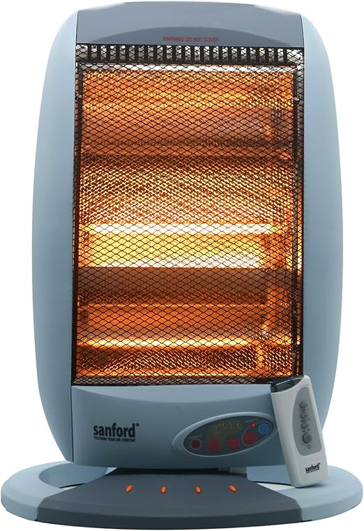 FLEXY® Germany 1200W Halogen Room Heater 3 Temperatures, Remote