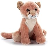 The Petting Zoo Mountain Lion Stuffed Animal, Gifts for Kids, Wild Onez Zoo Animals, Mountain Lion Plush Toy Sitting 12 inches