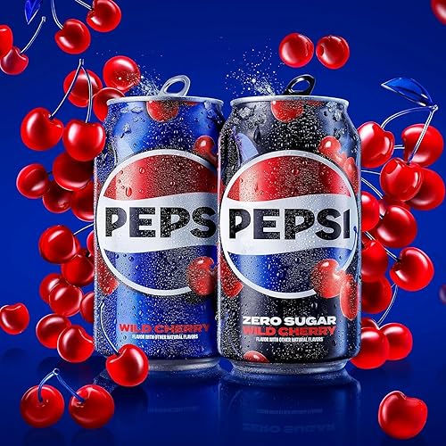 Pepsi Cola Soda, Wild Cherry, 12 Fl Oz Cans (Pack of 12) in Saudi
