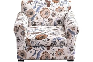 CRFATOP 2 Piece Soft Chair Covers for Dogs Stretch Armchair Cover Slipcovers for 1 Seater Chair Slip Cover Washable Sofa Furniture Covers with 1 Individual Cushion Covers,(Small,05)