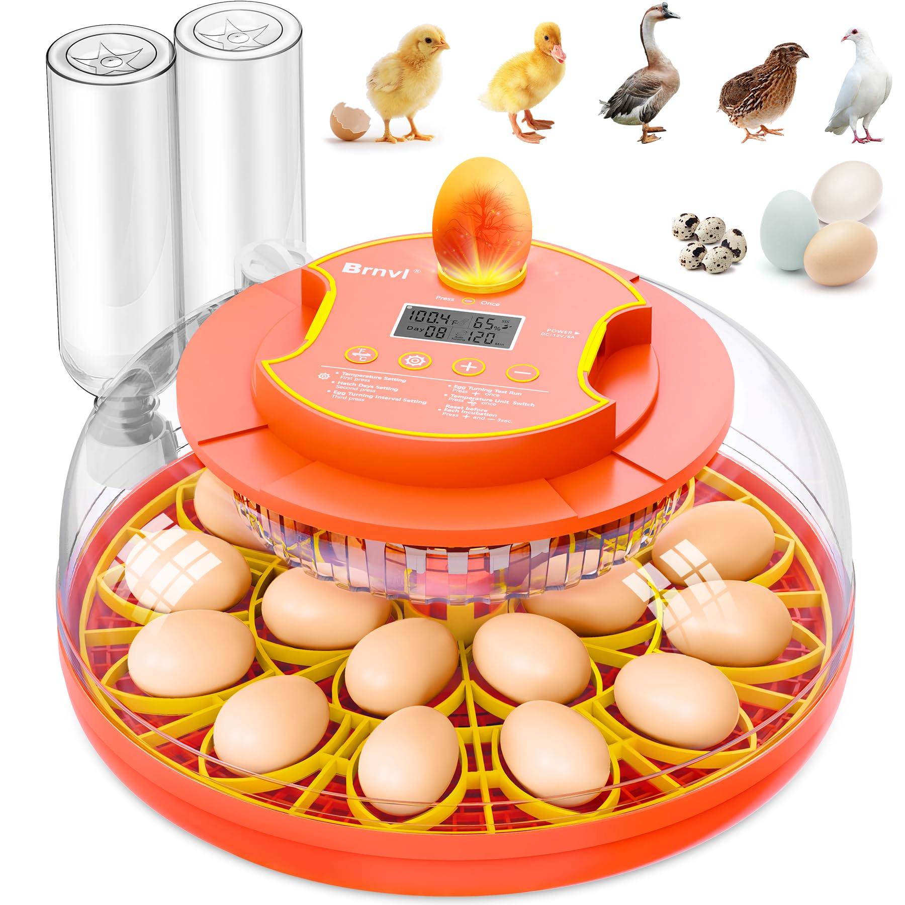 Photo 1 of ***UNTESTED -PARTS ONLY - SELLING AS IS ***18 Egg Incubator with Automatic Egg Turning, Digital Temperature Humidity Control, Incubator for Hatching Eggs, 360° View Eg-g Candler, Chicken, Quail, Duck, Goose, Turkey Incubato-r for Home & Farm  ***(NOT IN B