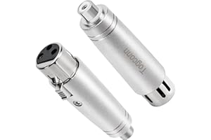 Togconn RCA to XLR Adapter 2 Pack, RCA Female to XLR Female Adapter,RCA Female to XLR Connector