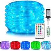 ANJAYLIA 40FT 120 LED Color Changing Rope Lights with Plug and Remote | Led Outdoor Waterproof Rope Light with 18 Color Option, 7 Modes, Timer, Memory, Remote for Bedroom, Deck, and Holiday Decor