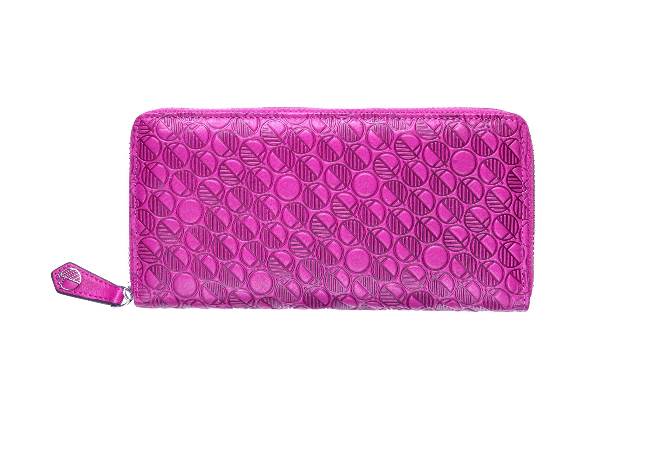 Drew Lennox Premium British Leather Purse - Pink