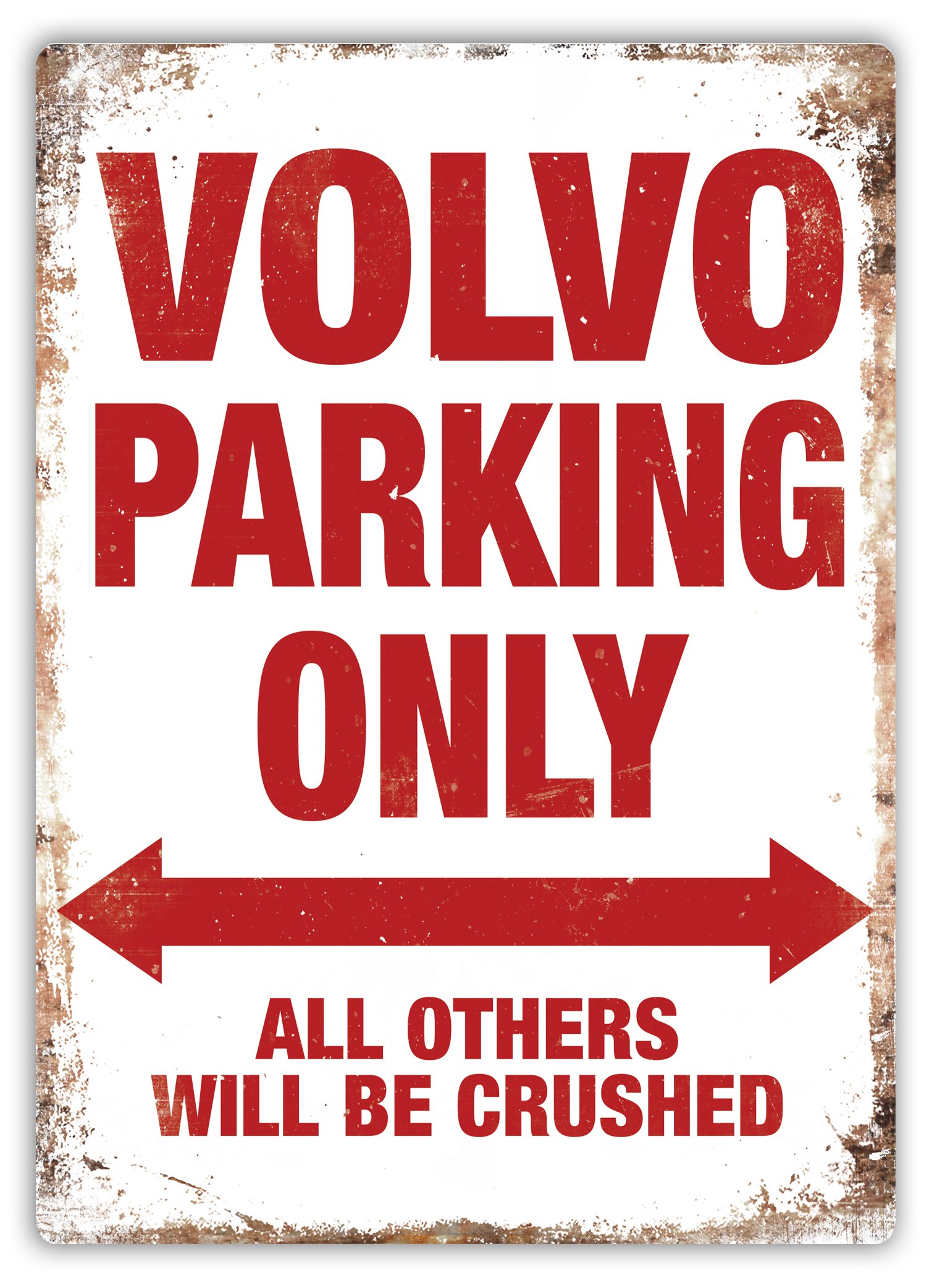 Volvo Parking - Metal Wall Sign Plaque Art Inspirational