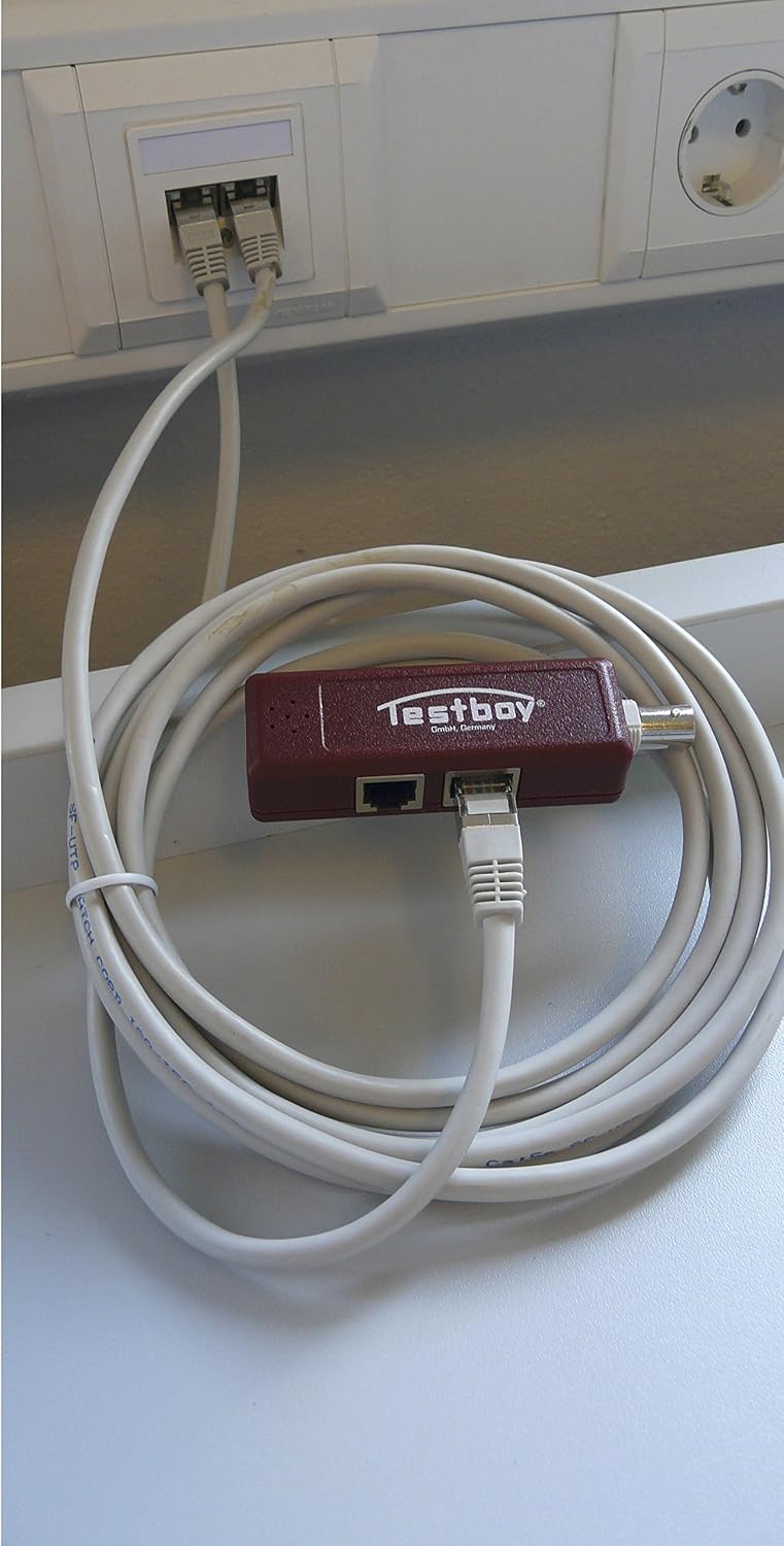 Testboy Network Tester 28 - Multifunctional digital cable length measurer, tone generator & port finder, red, battery powered - Image 5