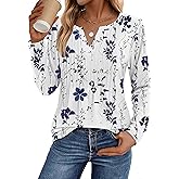 Zeagoo Womens Long Sleeve Tops 2026 V Neck Pleated Shirts Dressy Casual Tunic Blouses Loose Fit Fall Fashion Clothes