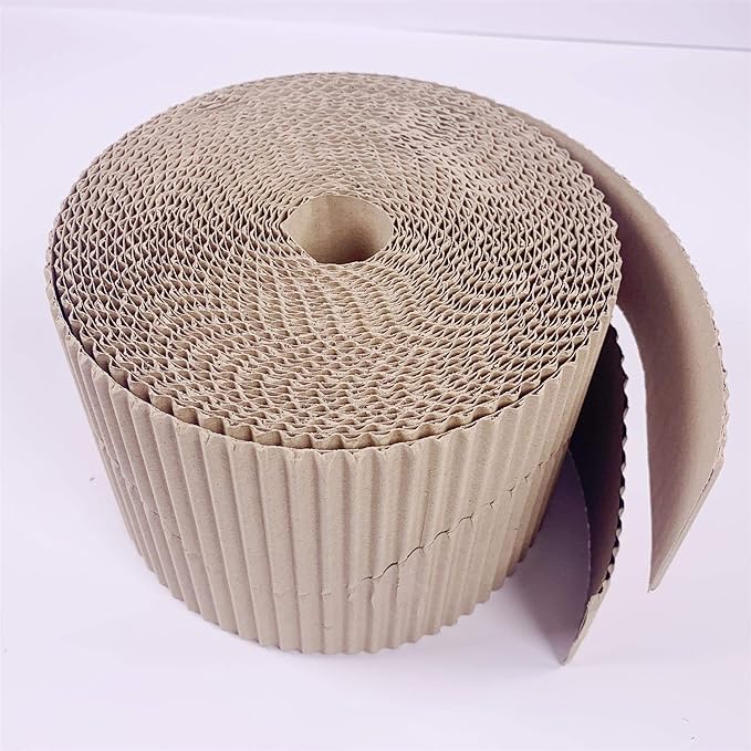 Natural Hessian Display Border Roll Corrugated Border Roll in a Natural