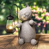 Eletorot Cat Gifts Outdoor Solar Light Ornament 20cm Garden Decor view 1