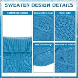 Mihachi Turtleneck Dog Jumper - Cable Knit Coat with Leash Hole, 7 Colors view 4