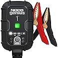 NOCO GENIUS1, 1-Amp Fully-Automatic Smart Charger, 6V and 12V Battery Charger, Battery Maintainer, Trickle Charger, and Batte