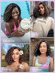 LUVME HAIR Curly Bob Wig 100% Human Hair Wigs