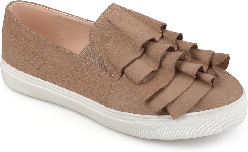 ruffle slip on sneakers