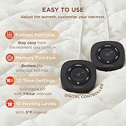 Bedsure Electric Blanket King Size - Dual Control