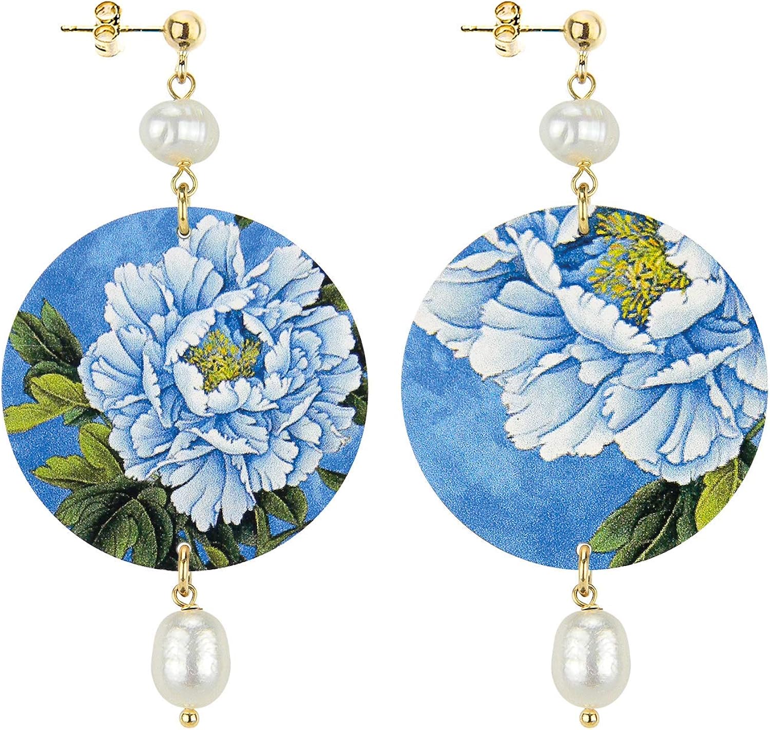 Orecchini Circle Piccolo Fiore Rubino