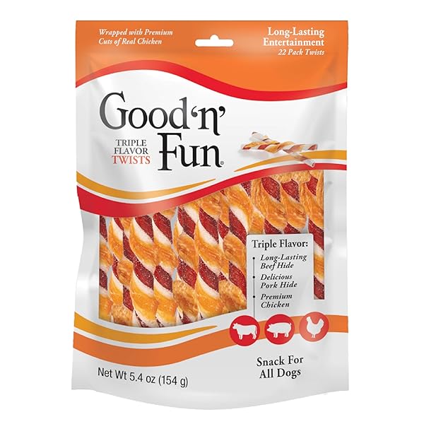 GOOD ‘N’ FUN TRIPLE FLAVOR TWIST CHEWS FOR...
