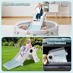 Arlopu Folding Toddler Slide with Climber, Indoor