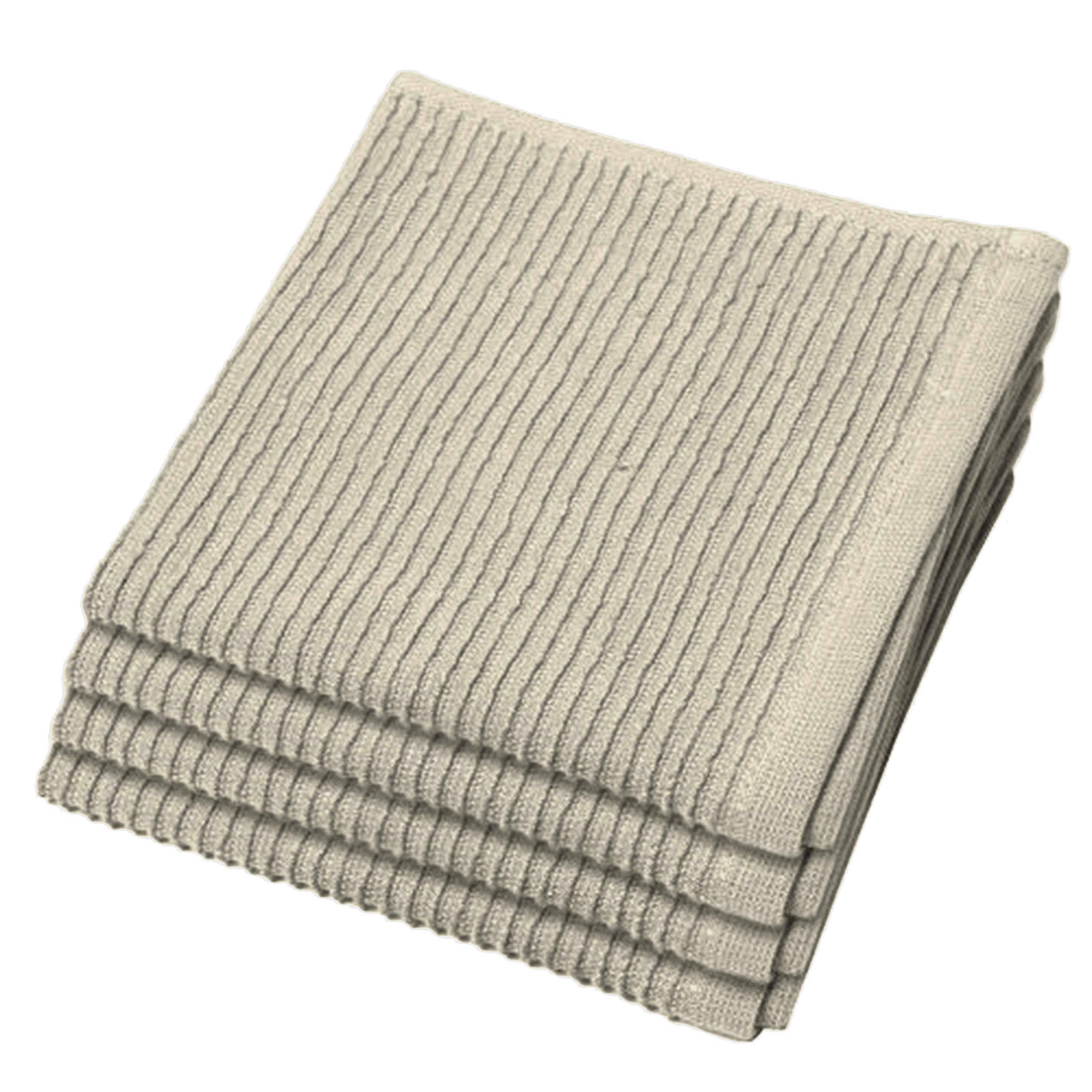 Now Designs Ripple Kitchen Dishcloth, Cotton, Sandstone, Set of 4 — image 1