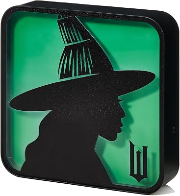 Candeeiro de Secretária Acrílico Oficial Wicked e Candeeiro de Parede Elphaba, a Bruxa, para Quarto, Escritório, Casa, Escritório, Trabalho - Merchandising Oficial da Wicked