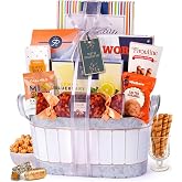 Broadway Basketeers Sympathy Food Gift Basket, Condolence Care Package | Bereavement care package with assorted snacks for loss of a loved one, funeral, or condolences. Kosher shiva.