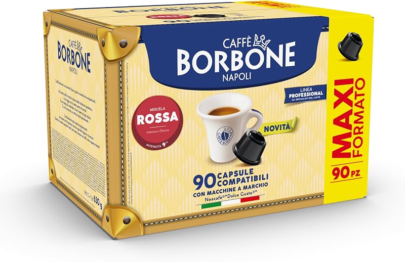 Mistura de Café Vermelho - 90 Cápsulas - Compatível com máquinas® de café Nescafè®* Dolce Gusto*