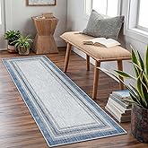 Beeiva Blue Kitchen Runner Rug, 2x5, Non Slip, Machine Washable, Non Shedding, Ideal for High-Traffic Areas