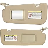 Youxmoto Beige Left Driver and Right Passenger Side Sun Visor for Hyundai Elantra 2011 2012 2013 2014 2015(Not for GT Models), Replacement for 852103X000TX, 852203X000TX