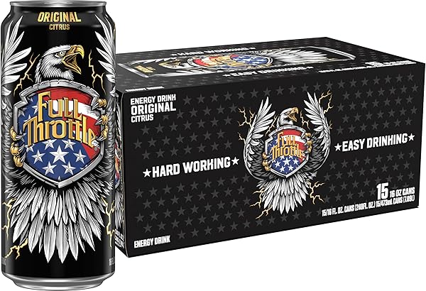 FULL THROTTLE CITRUS: HARD-WORKING ENERGY DRINK. 16 FL OZ (PACK OF 15)