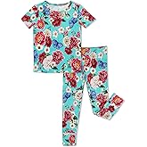 EASWEET Toddler Boys Girls Pajamas Soft Bamboo Viscose Short Sleeve Top and Pants Summer 2 Piece PJs Set