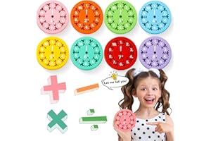 GOHEYI 9Pcs Upgraded Math Fidget Spinners, Easter Basket Stuffers Fidget Toys for Kids, 2 in 1 Add Subtract Multiplication and Division Toys for Easter Egg Fillers, Math Game for Home School Classroom Prize