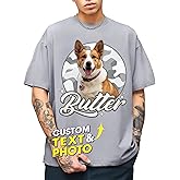 H-DEWALL Custom Shirts Custom Bootleg Rap Shirt for Him Custom Face Shirt with Photo Pet Custom Tees Gift for Dog Cat Lover
