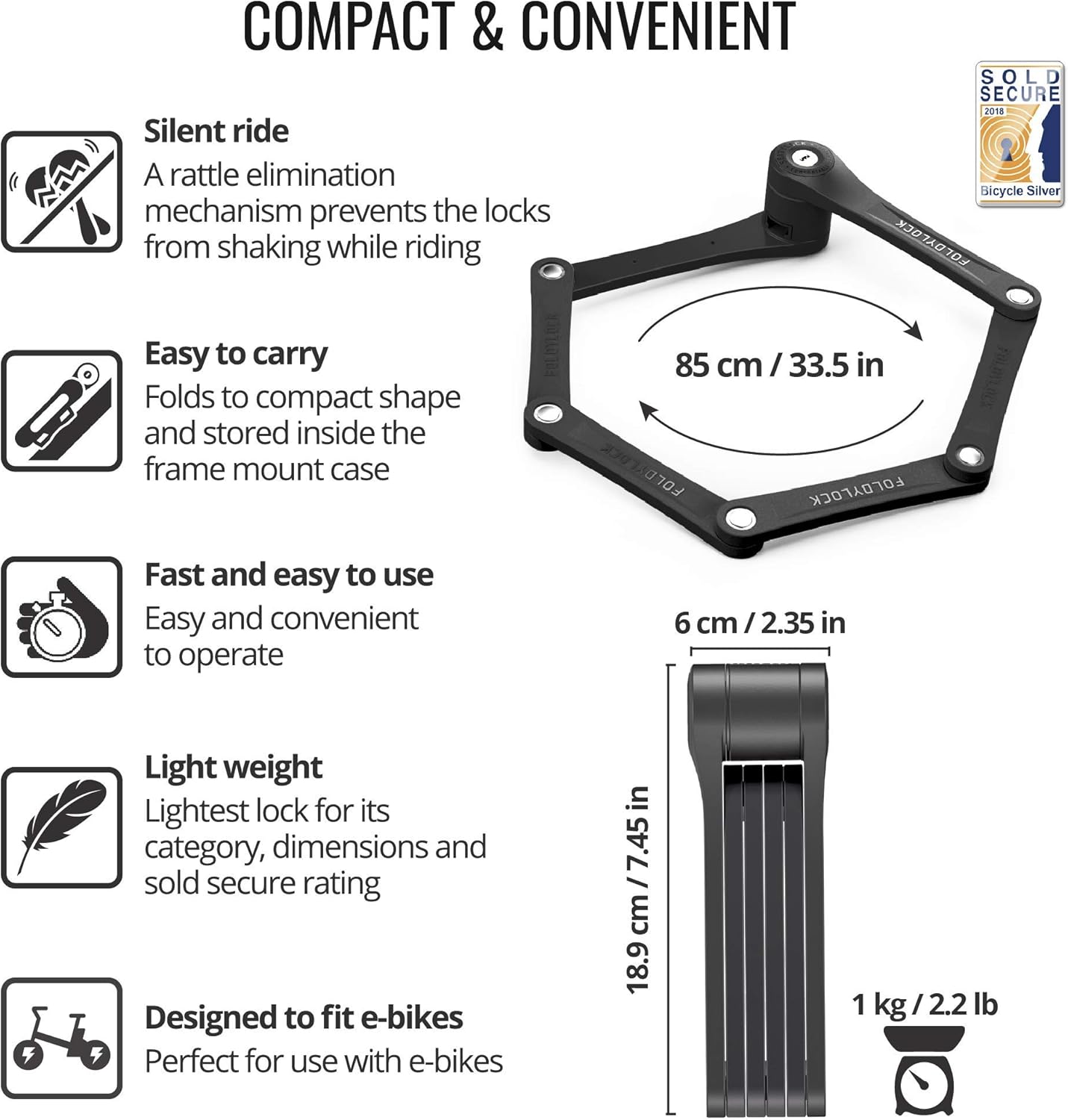 foldylock compact bike lock extreme bike lock heavy duty bicycle security chain lock steel bars