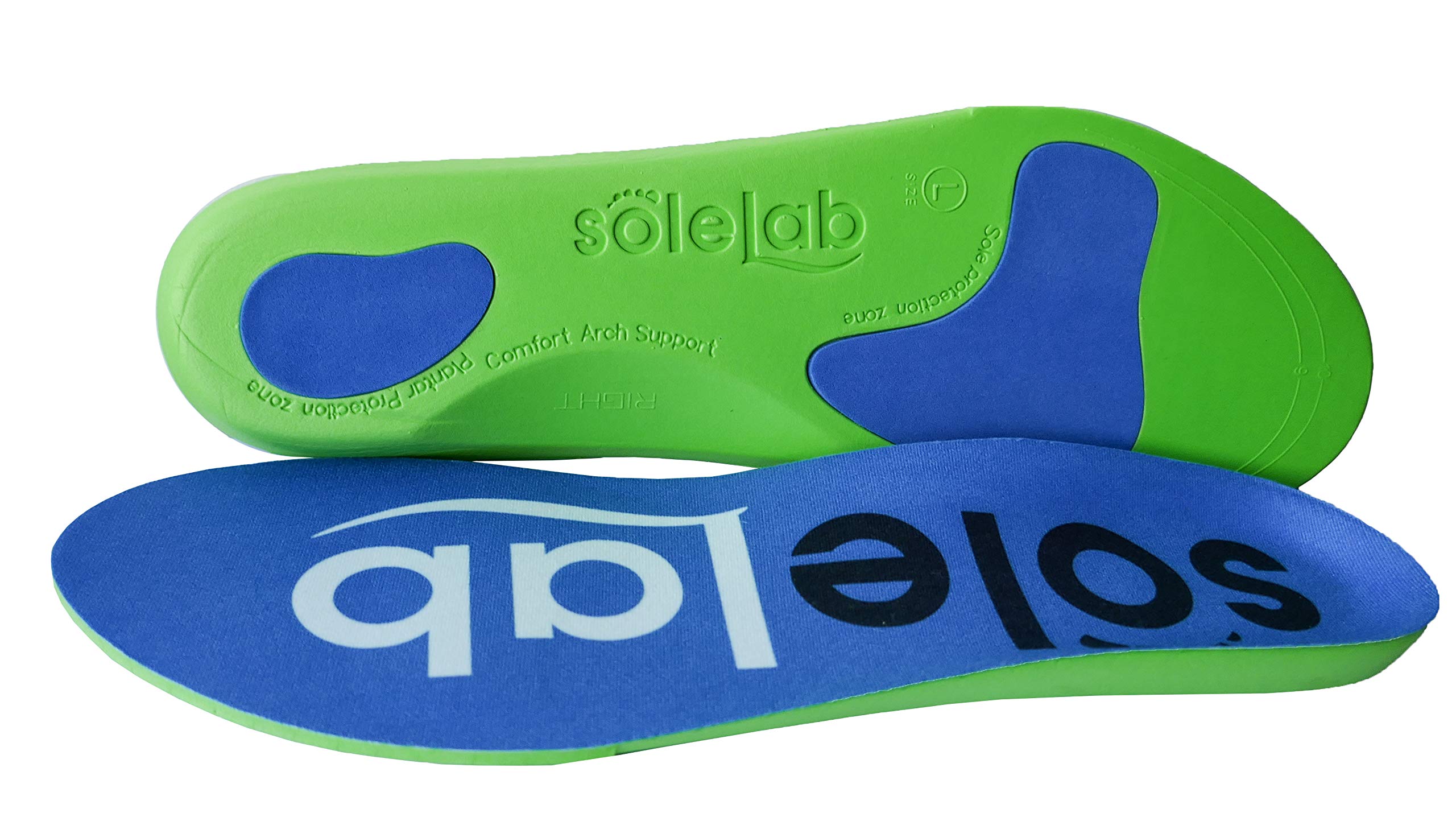 Sole Lab Orthotic Insole Full length With Arch Support Inserts For Flat Feet, Heel Pain Metatarsal Pad Plantar Fasciitis Design For Men And Women (7-8.5)