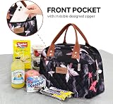 HOMESPON Insulated Lunch Bag for Women Men Pink Flowers Large Capacity view 2