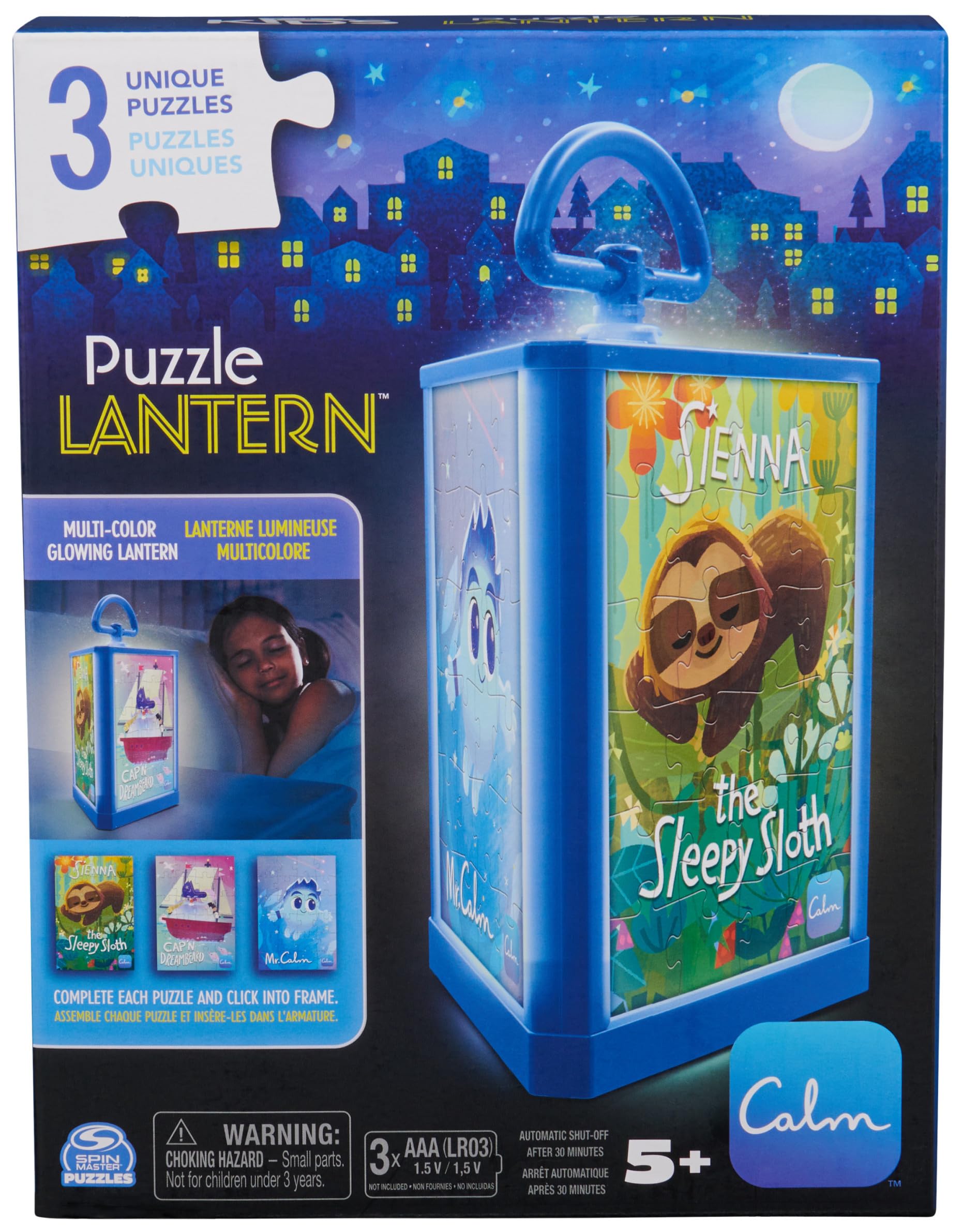 Photo 1 of Calm App, 3-in-1 Glowing Lantern, 24-Piece Puzzles for Kids with 30 Day Calm Subscription for Relaxation Stress Relief, for Kids Ages 5+
