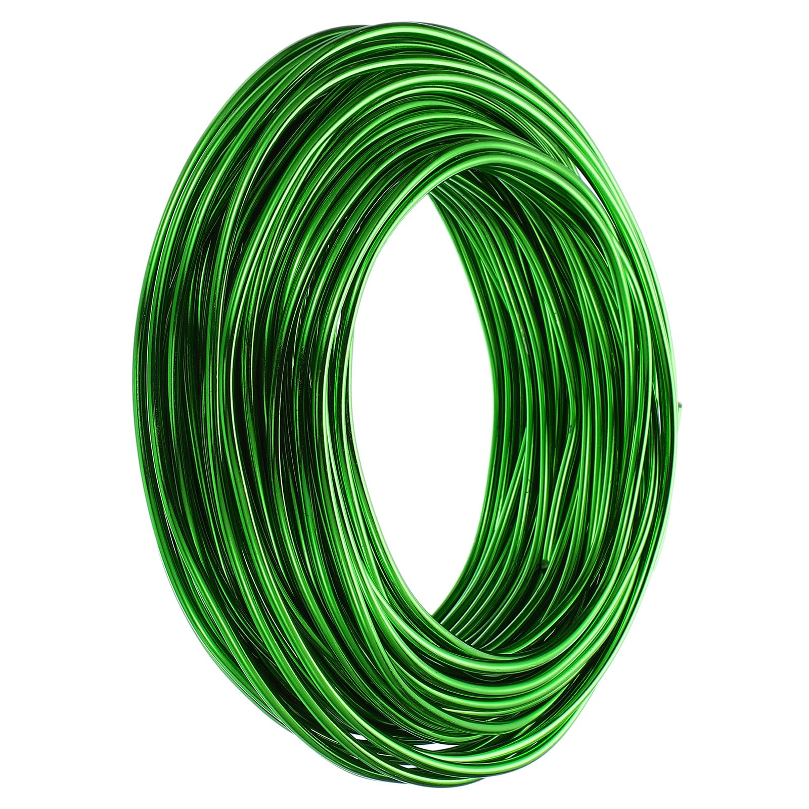 PATIKIL 4mm Bonsai Training Wire, 1 Roll Floral Wire Stems Anodized Aluminum Tree Wire 95.1 Feet for Gardening Branch Fixing, Green