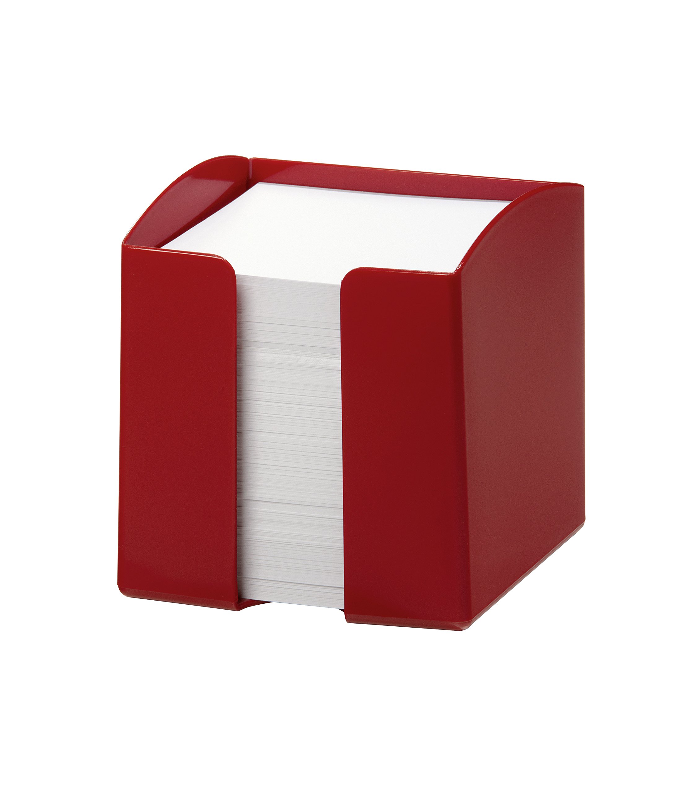 Durable Trend Note Box with 800 White Paper Notes - Opaque Red